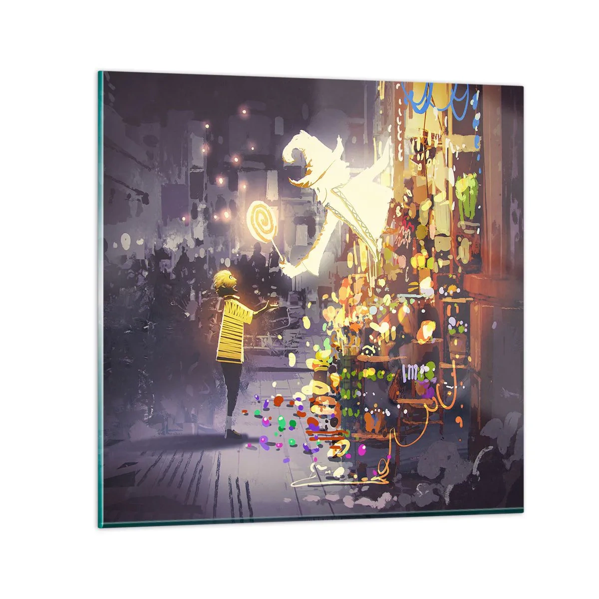 Schilderen op glas - Tovenarij bestaat wel - 60x60 cm