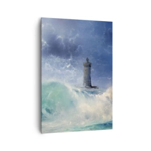 Schilderen op canvas - Op uw hoede voor de elementen - 70x100 cm