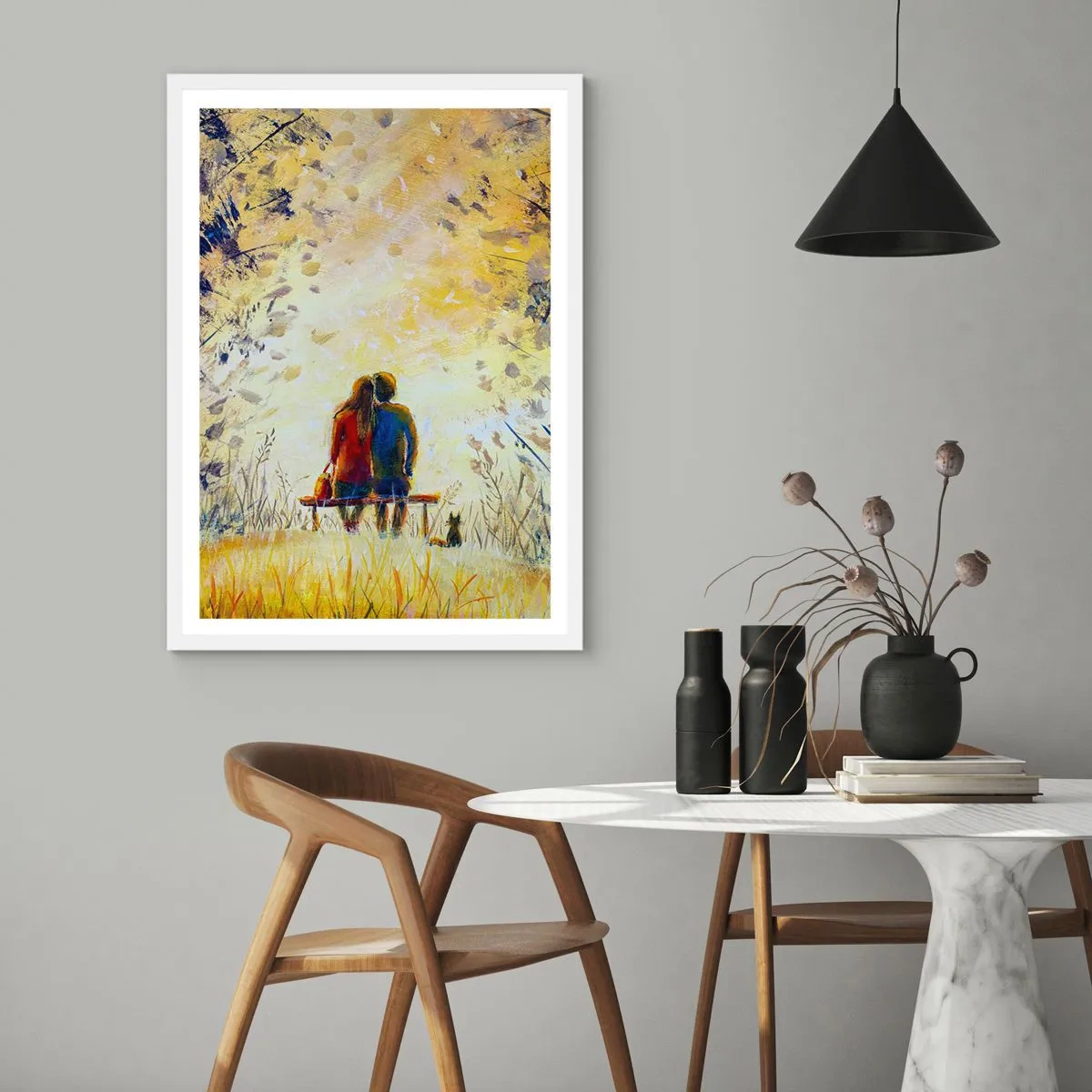 Poster in een witte lijst - Een magisch moment - 40x50 cm