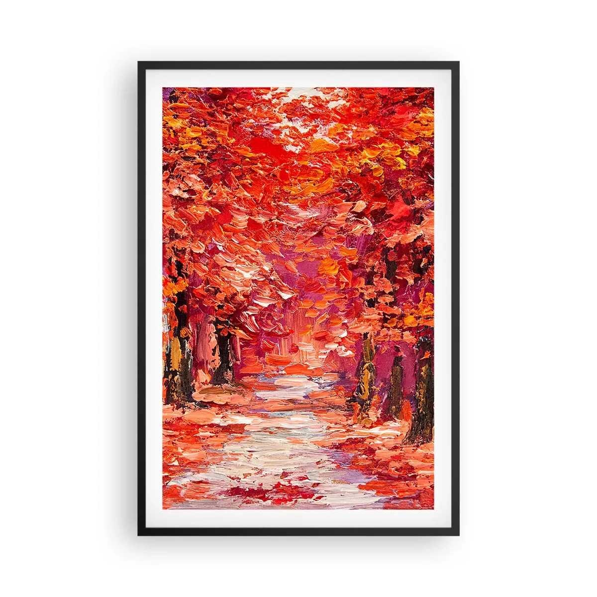 Poster in een zwarte lijst - Herfst impressie - 61x91 cm