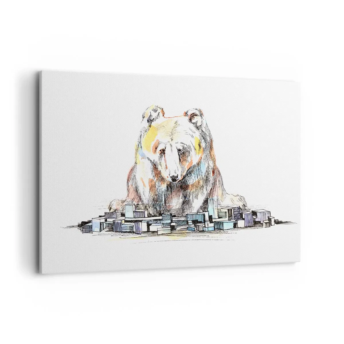 Schilderen op canvas - Hoe kun je zo leven? - 120x80 cm