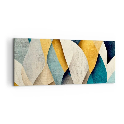 Schilderen op canvas - Ritme en beweging - 100x40 cm