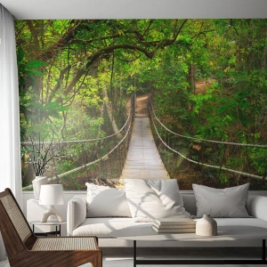 Fotobehang Premium Sand - Want er staat een klimplant in de tuin - Landschap, Woud, Natuur - 250x175 cm