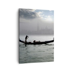 Schilderen op canvas - Een fantastische stad van water en mist - 50x70 cm