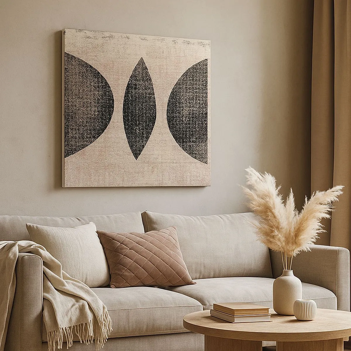 Schilderen op canvas - etnische abstractie - 30x30 cm