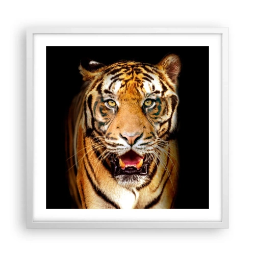 Poster in een witte lijst - Wildheid in het hart - 50x50 cm