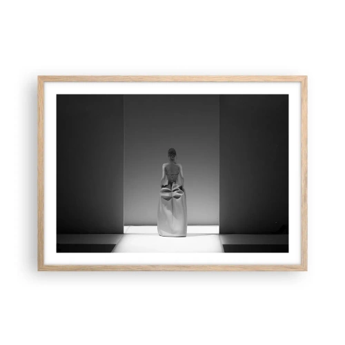 Een poster in een licht eiken lijst - Verfijnde eenvoud - 70x50 cm