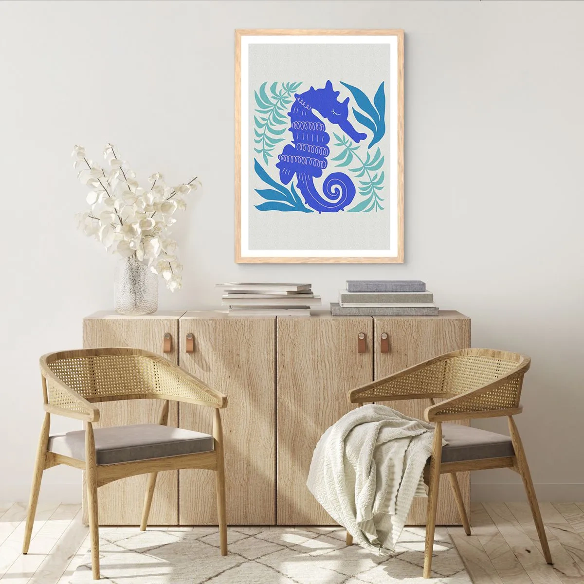 Een poster in een licht eiken lijst - In een onderwaterweide - 40x50 cm