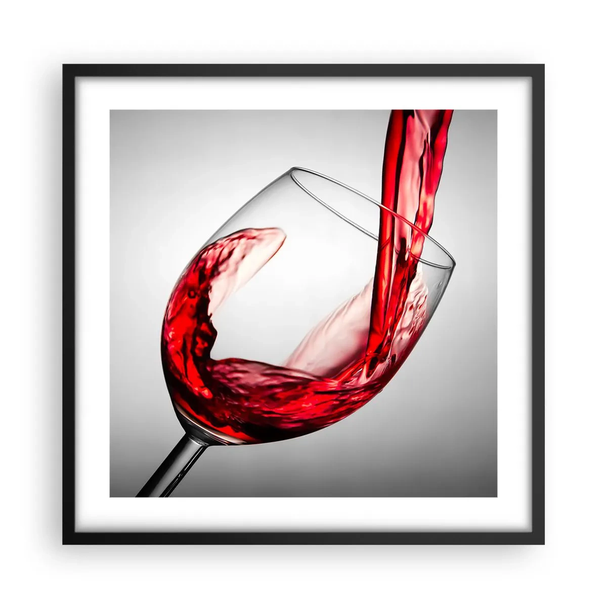 Poster in een zwarte lijst - Kleur - beweging - geluid - 50x50 cm