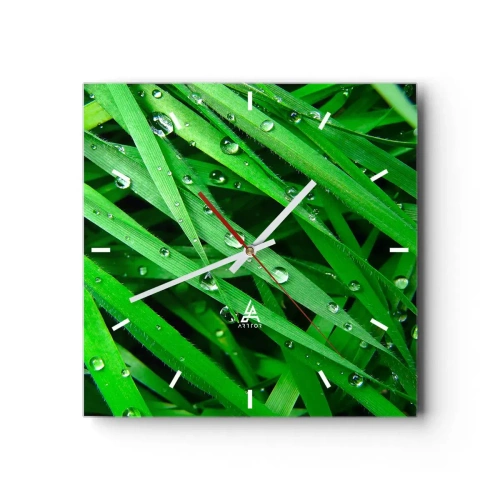 Wandklok - Klok - Speel groen - 40x40 cm