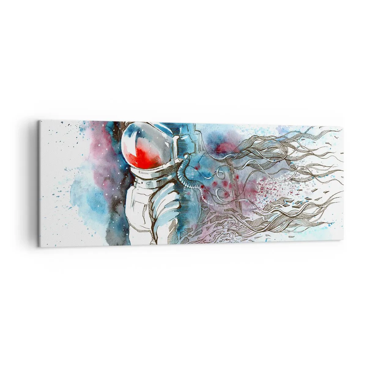Schilderen op canvas - Alleen met de kosmos - 140x50 cm