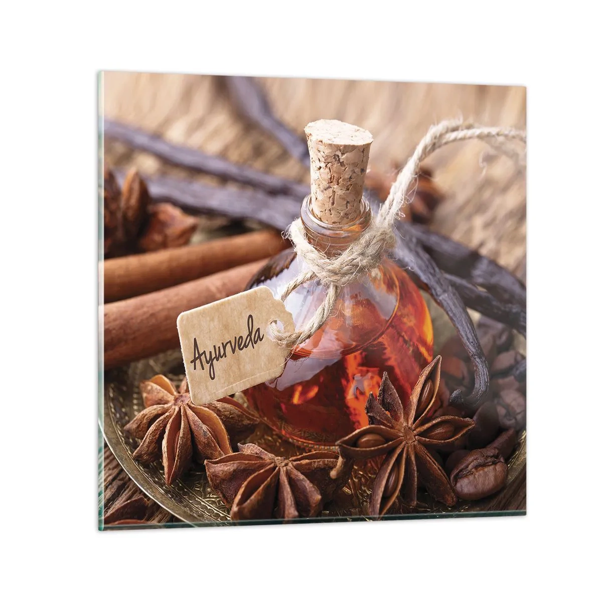 Schilderen op glas - Naar de eenheid van lichaam en geest - 60x60 cm