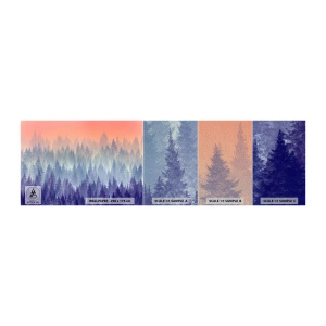 Fotobehang Monster Premium Sand - Hoog, hoger, naar de hemel - Abstractie, Woud, Deel - 100x30 cm