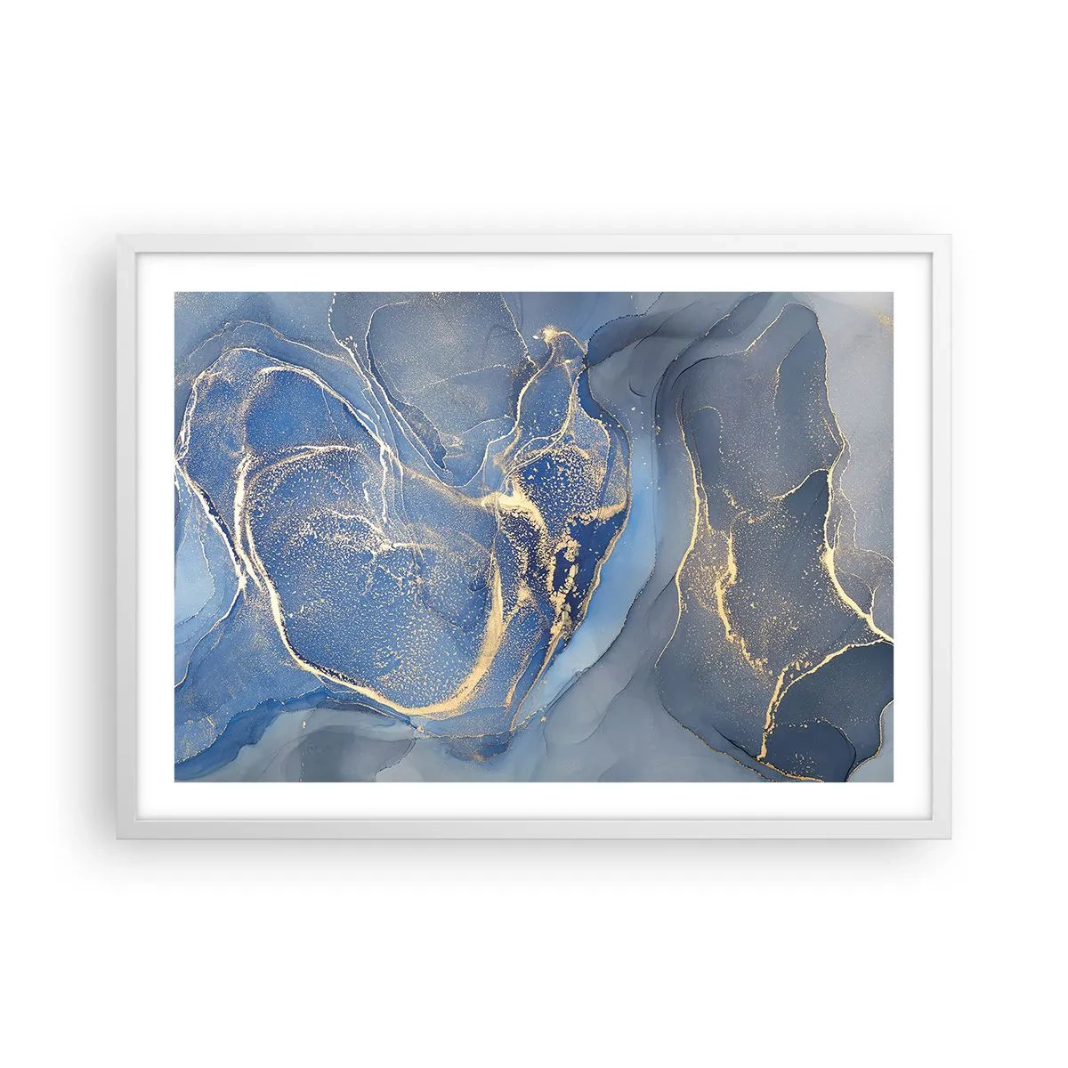 Poster in een witte lijst - Goudstof - 70x50 cm