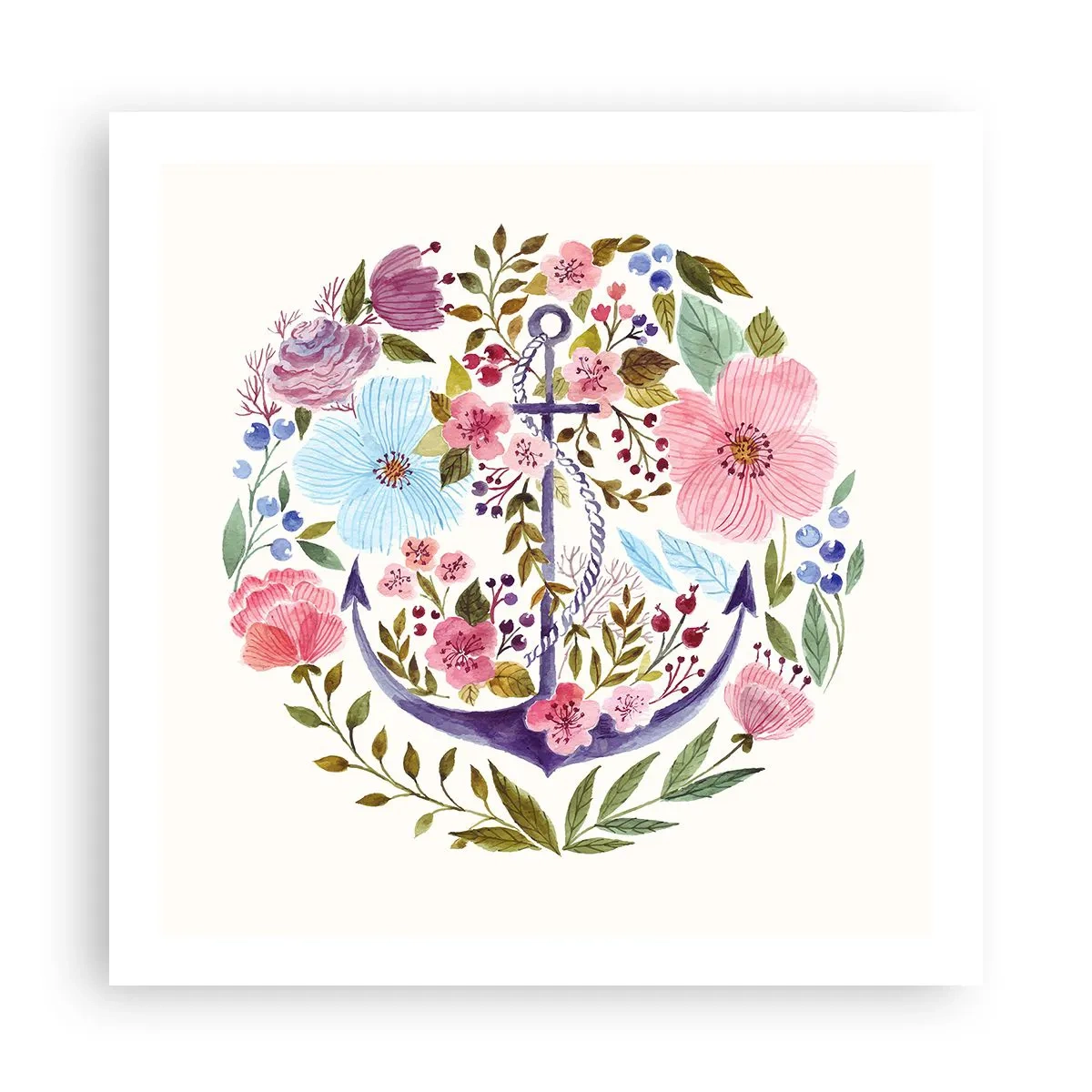 Poster - Goede droom van zeeman - 60x60 cm