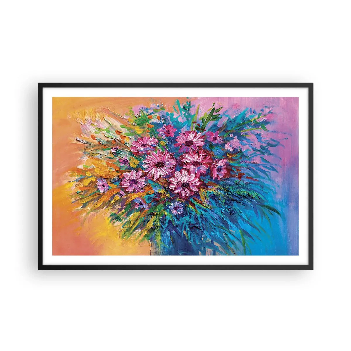 Poster in een zwarte lijst - Levensenergie - 91x61 cm