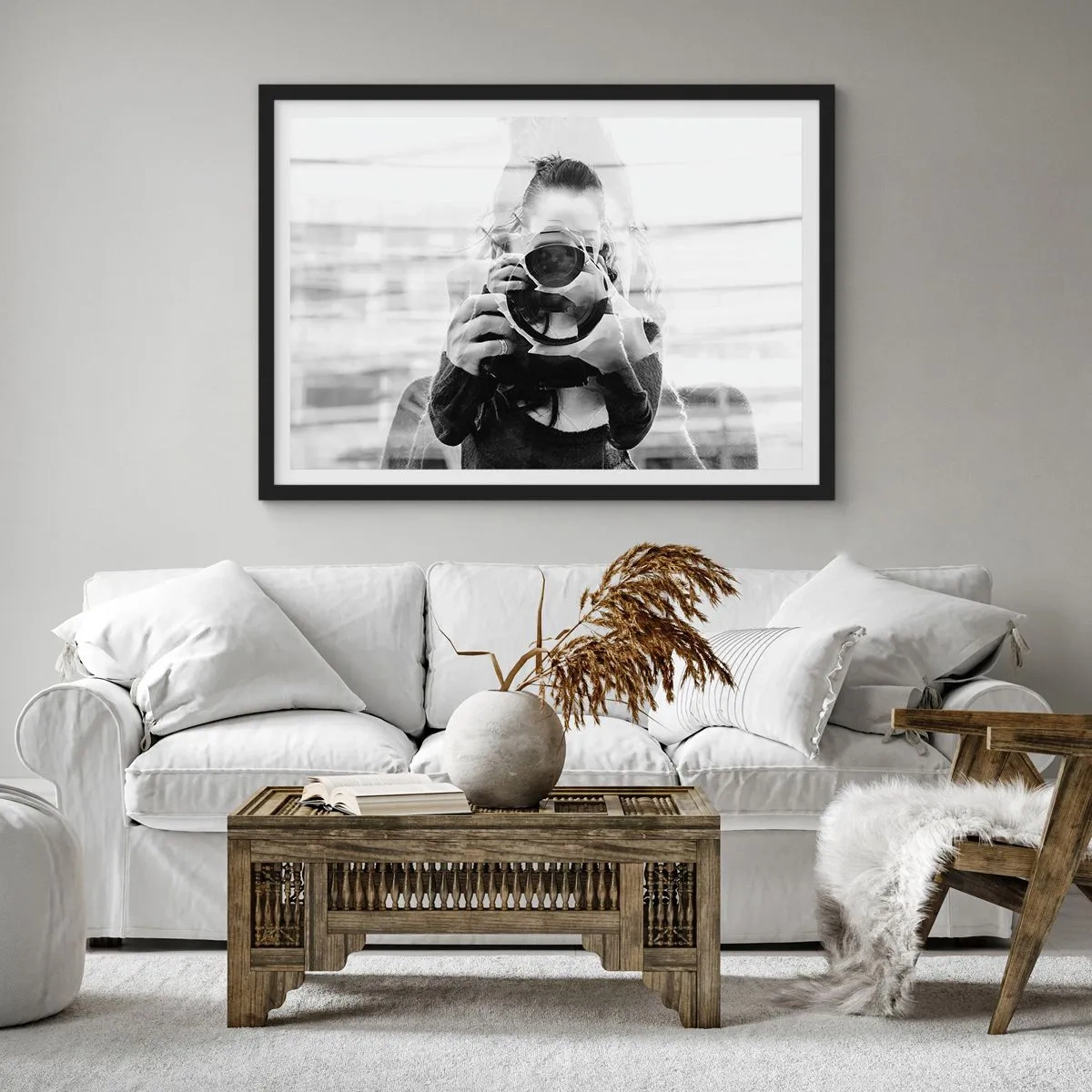 Poster in een zwarte lijst - Maker en materiaal - 50x40 cm