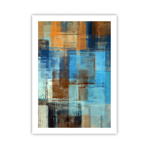 Poster - Door de blauwe sluier - 50x70 cm