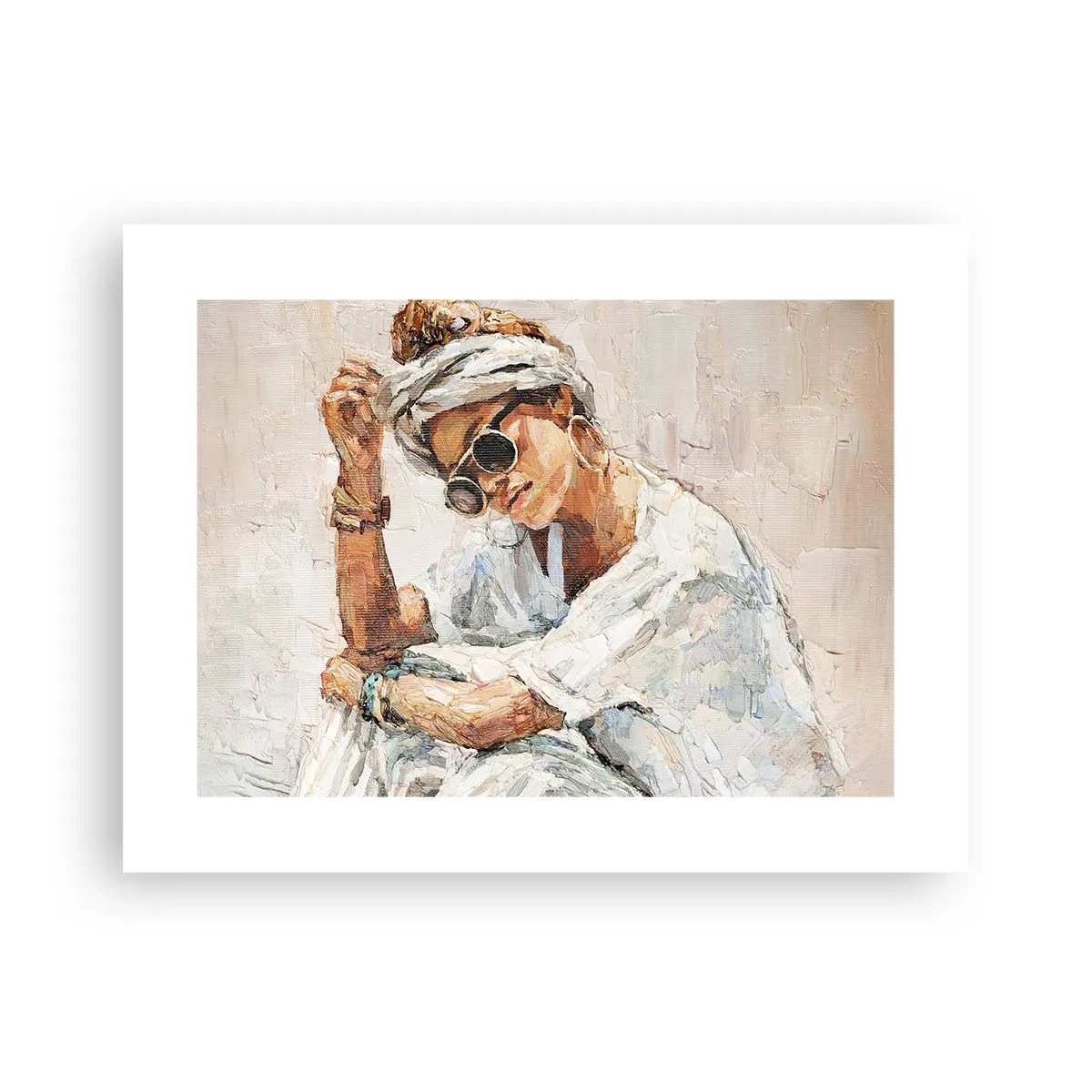 Poster - Portret in de volle zon - 40x30 cm