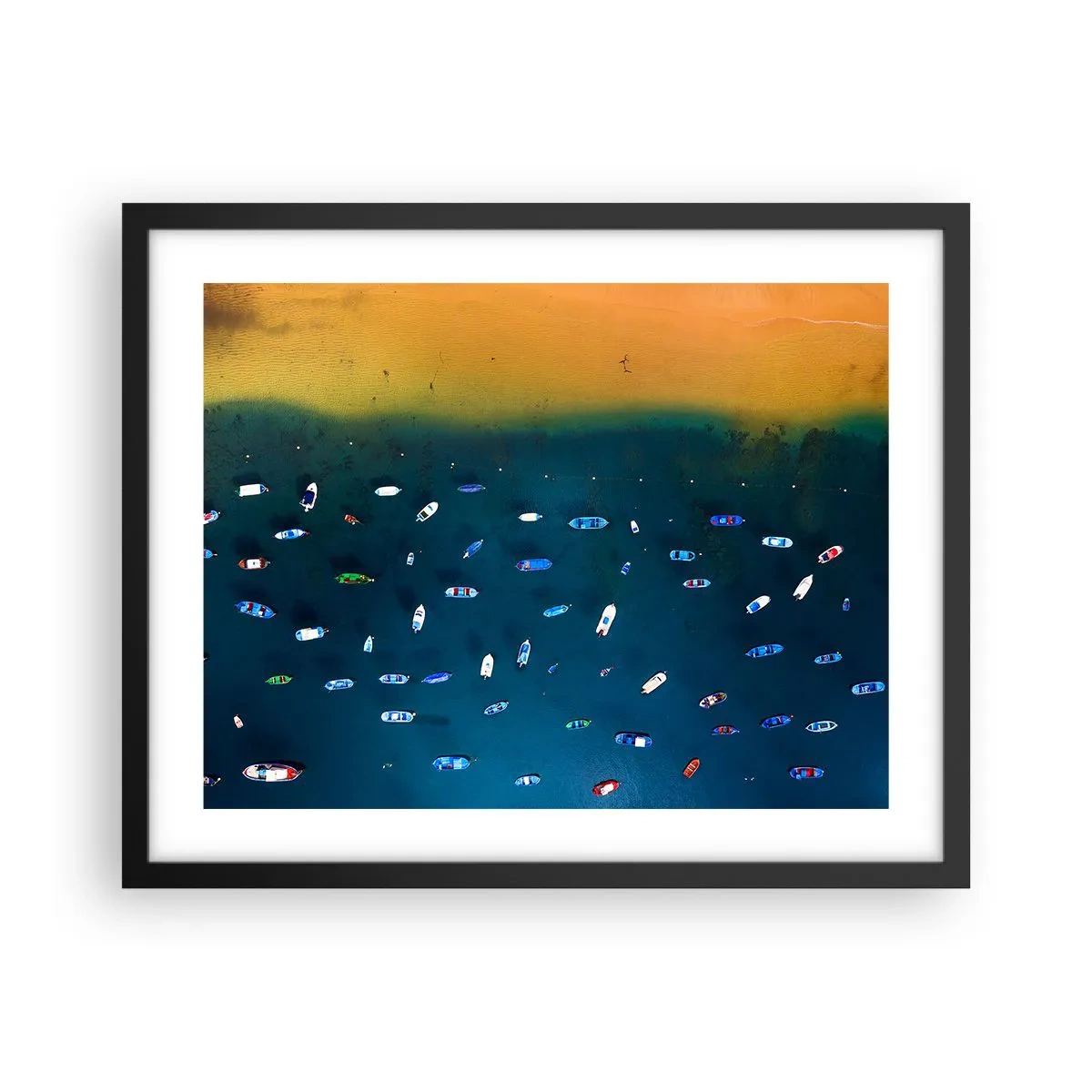 Poster in een zwarte lijst - Vakantie spel - 50x40 cm