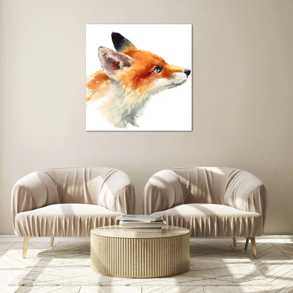 Schilderen op glas - Je kunt nooit voorzichtig genoeg zijn - 50x50 cm