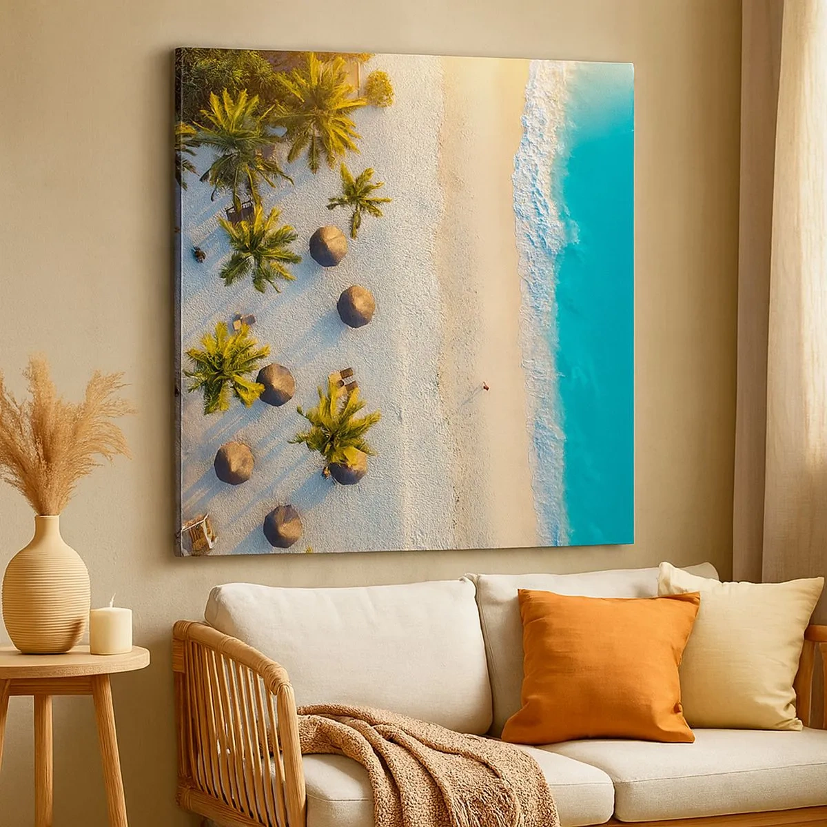 Schilderen op canvas - Welkom in het paradijs - 30x30 cm