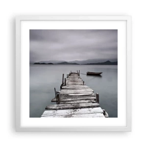 Poster in een witte lijst - Je kunt morgen gaan - 40x40 cm