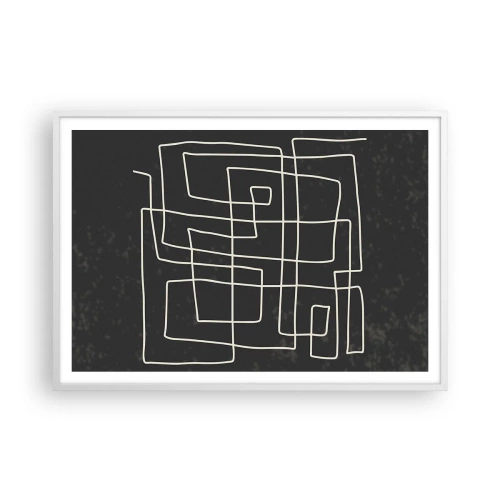 Poster in een witte lijst - Niet zo eenvoudig - 100x70 cm