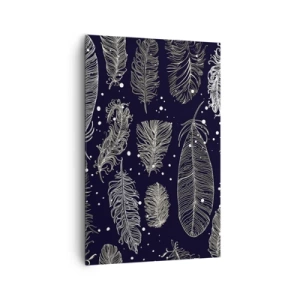 Schilderen op canvas - Gevederde kant - 80x120 cm