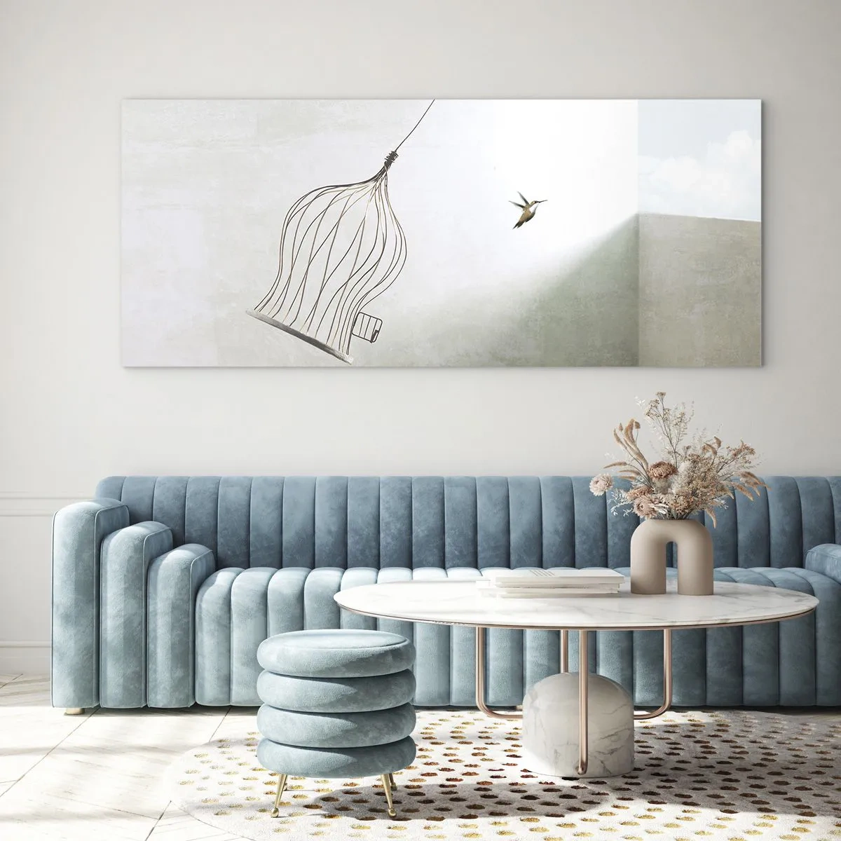 Schilderen op glas - In je element - 100x40 cm