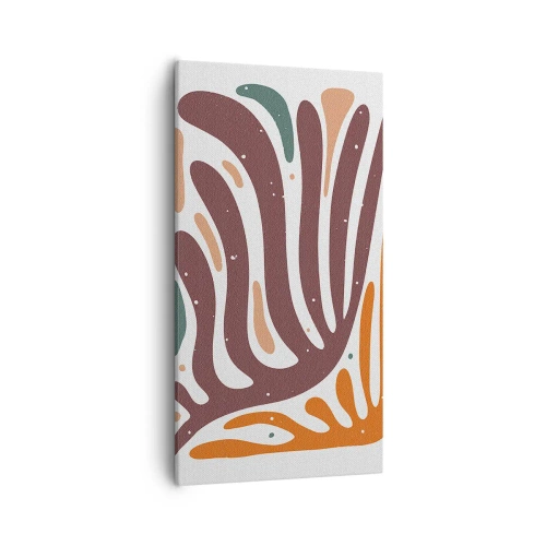 Schilderen op canvas - Stralende organische compositie - 55x100 cm