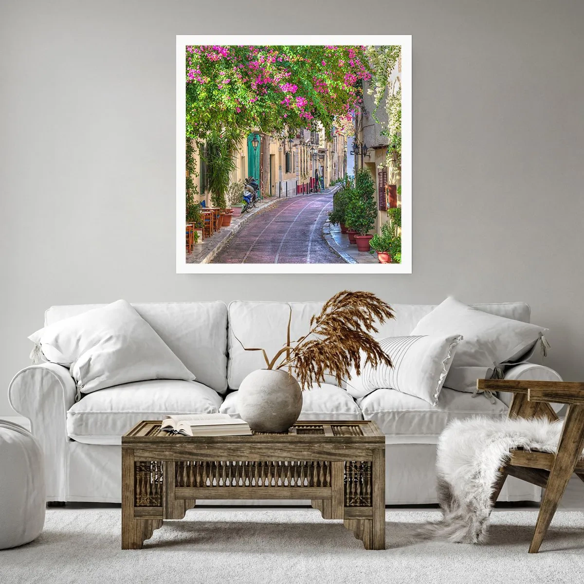 Poster - Bloeiende steeg - 50x50 cm