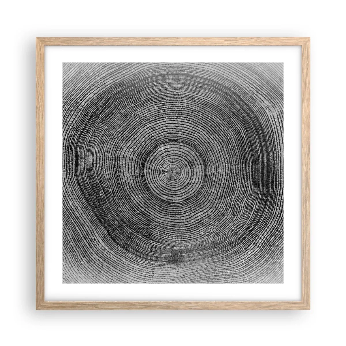 Een poster in een licht eiken lijst - Teken van de tijden - 50x50 cm