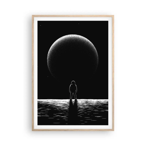 Een poster in een licht eiken lijst - Oog in oog - 70x100 cm