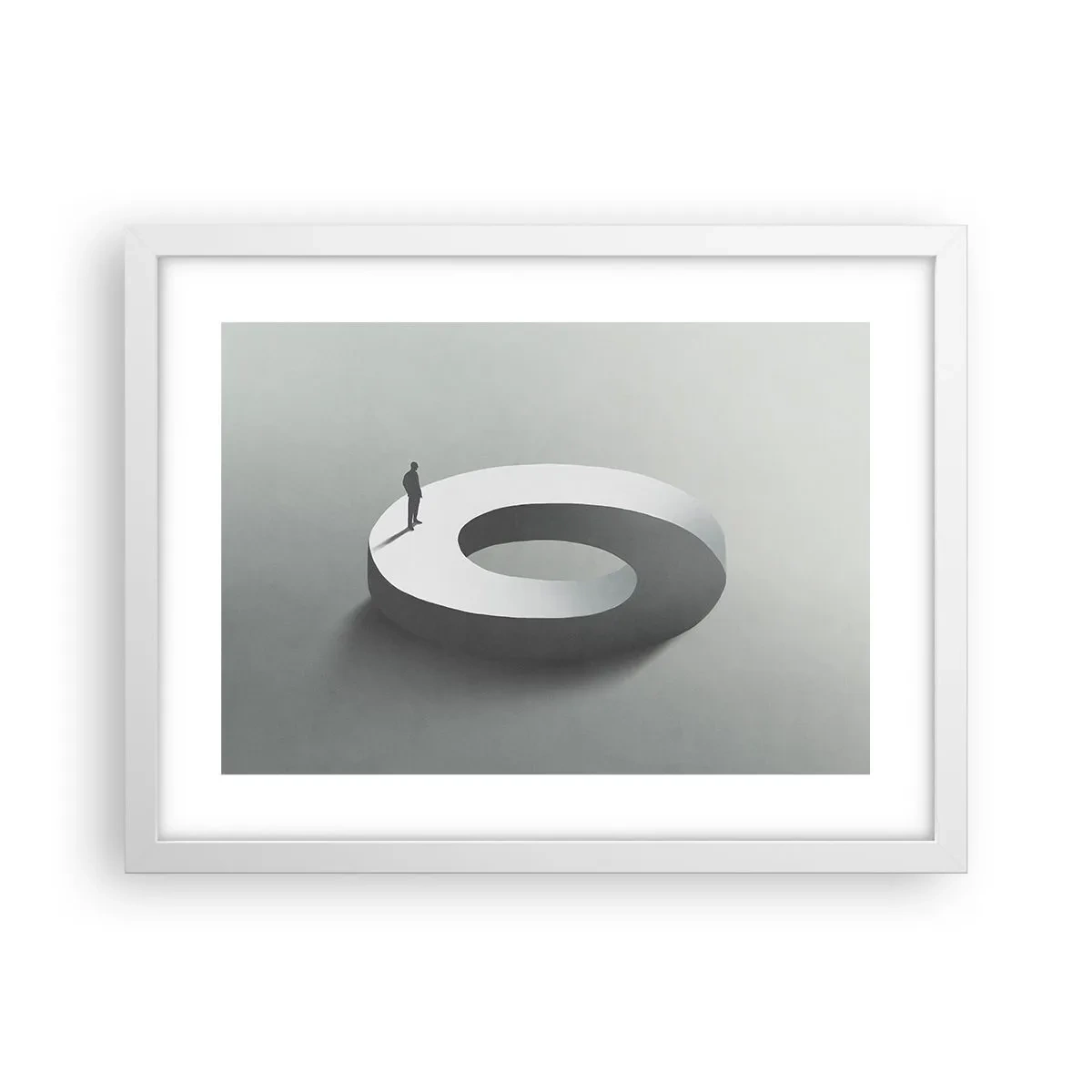 Poster in een witte lijst - En wees hier slim - 40x30 cm