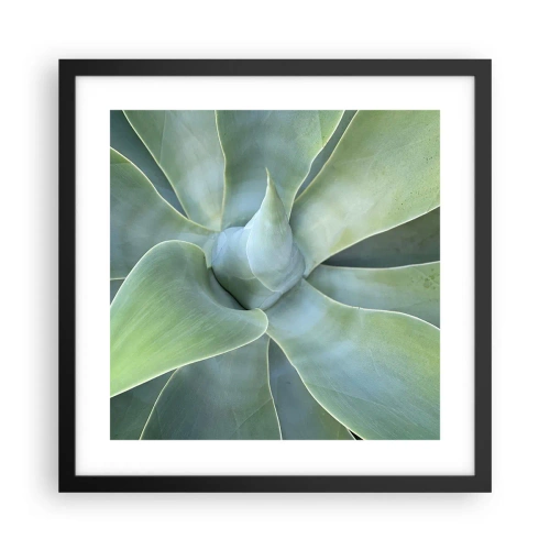 Poster in een zwarte lijst - De geboorte van groen - 40x40 cm