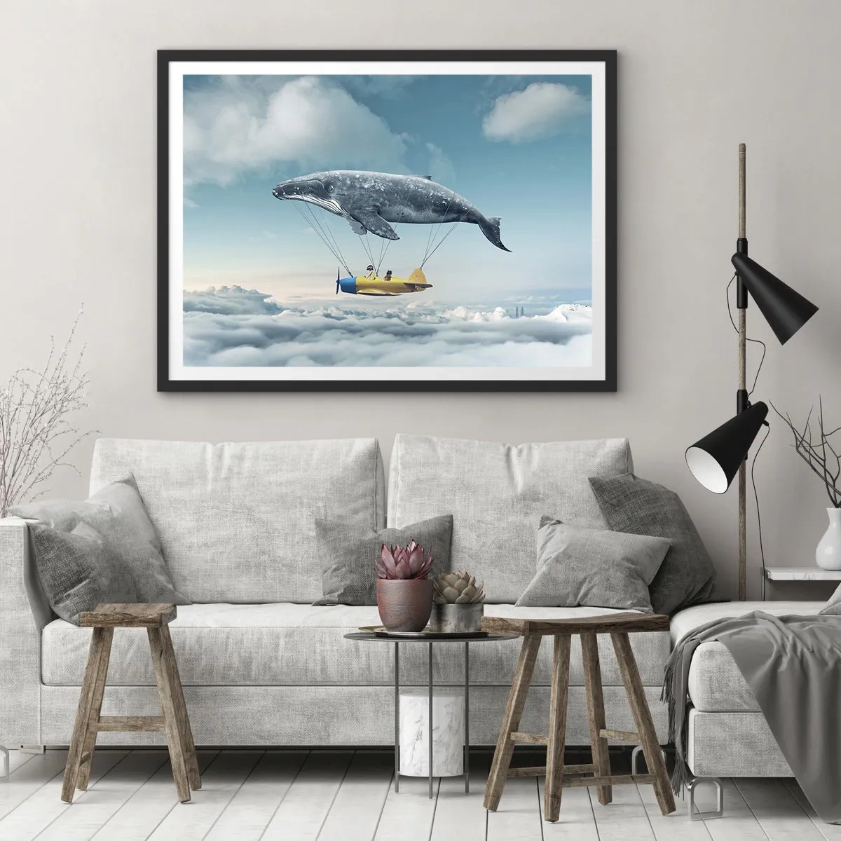 Poster in een zwarte lijst - Waarom niet? - 70x50 cm