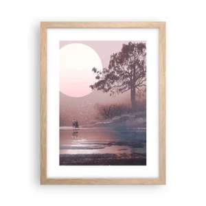 Een poster in een licht eiken lijst - nacht wonderen - 30x40 cm