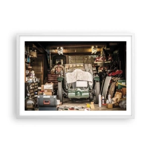 Poster in een witte lijst - Terug naar het verleden - 70x50 cm