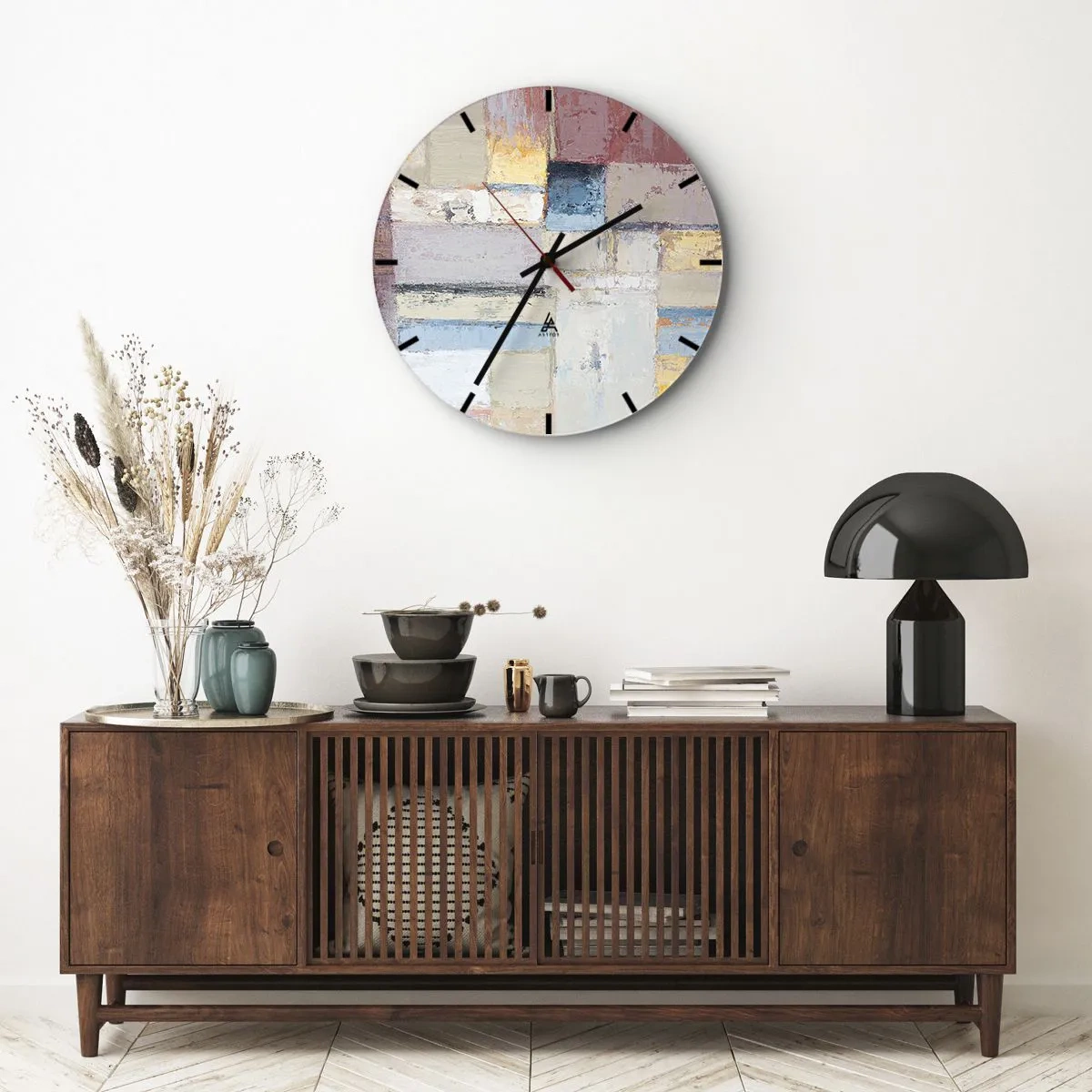 Wandklok - Klok - De rust van geometrie - 30x30 cm