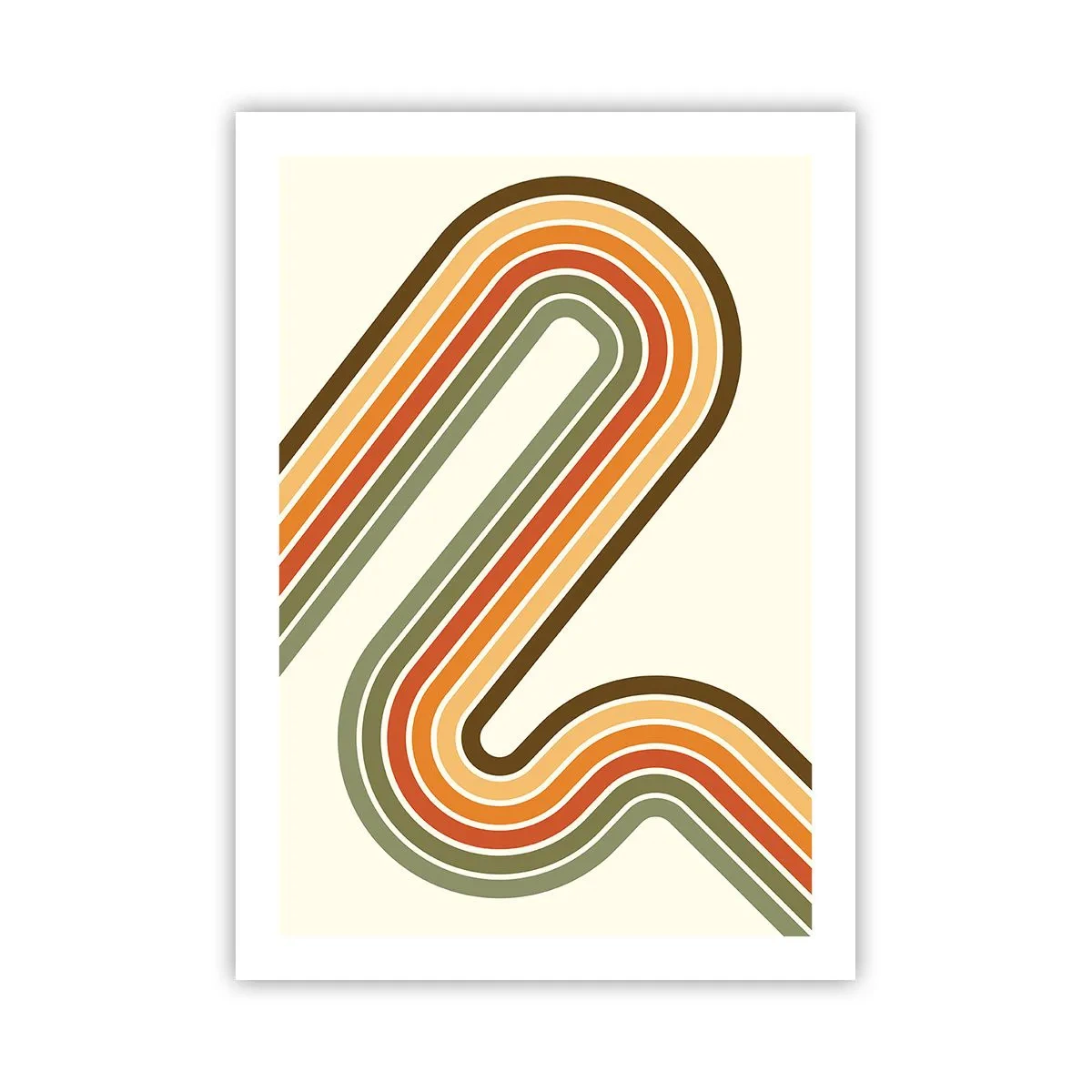 Poster - Zigzag naar het doel - 50x70 cm