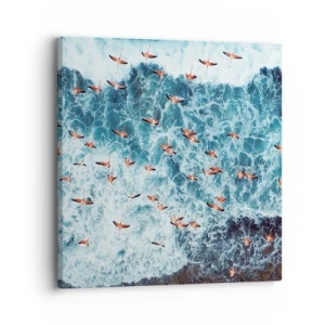 Schilderen op canvas - De kustparade - 30x30 cm