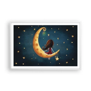 Poster in een witte lijst - Een keer… - 91x61 cm