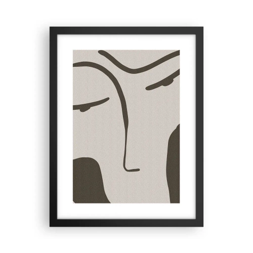 Poster in een zwarte lijst - Als een schilderij van Modigliani - 30x40 cm