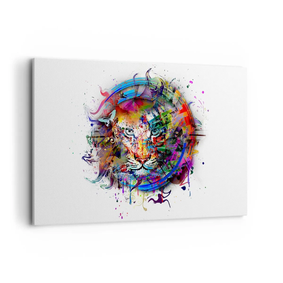 Schilderen op canvas - Het schuilt achter een regenboogsluier - 120x80 cm