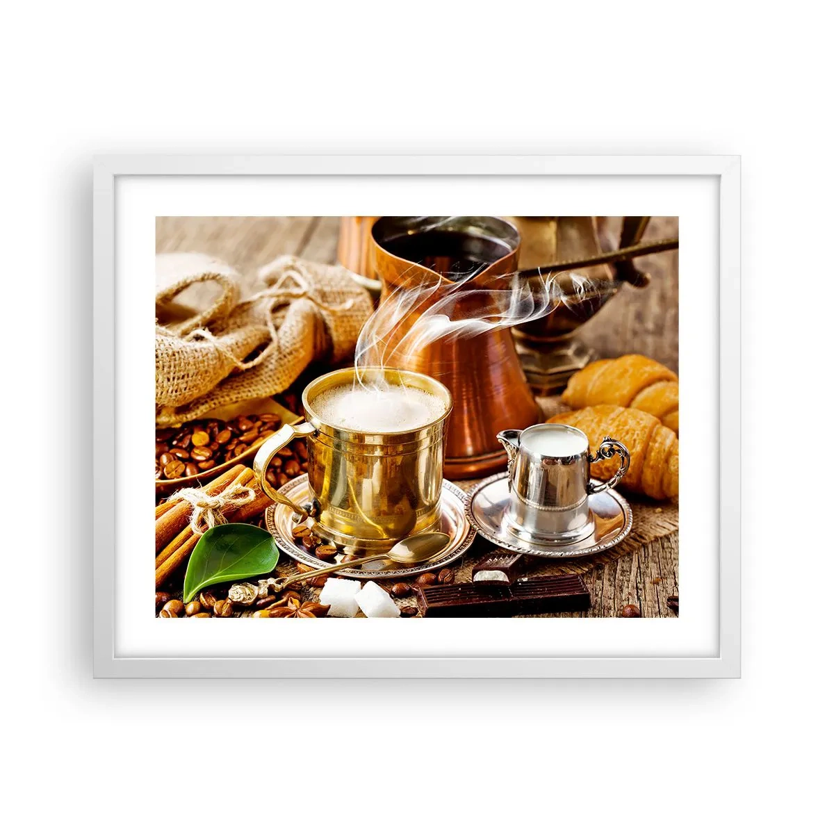 Poster in een witte lijst - Prettige dag! - 50x40 cm