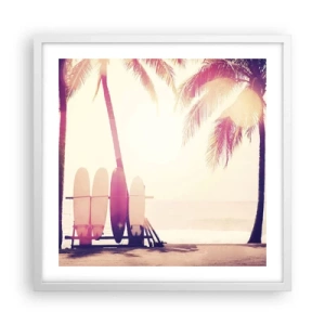 Poster in een witte lijst - Het wordt een geweldige dag - 50x50 cm