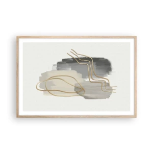 Een poster in een licht eiken lijst - Duur en beweging - 91x61 cm