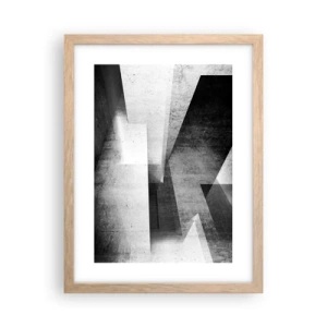 Een poster in een licht eiken lijst - De structuur van de ruimte - 30x40 cm