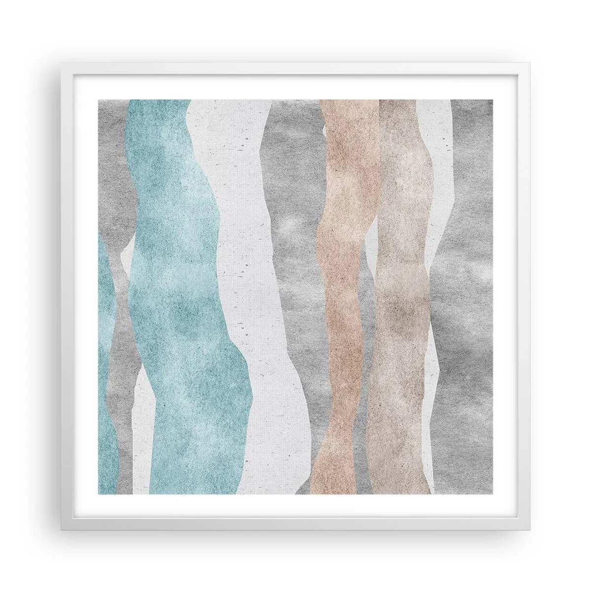 Poster in een witte lijst - Een studie van nabijheid - 60x60 cm
